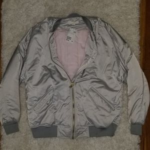 NEW - H&M Silverish Bomber Jacket - Never worn